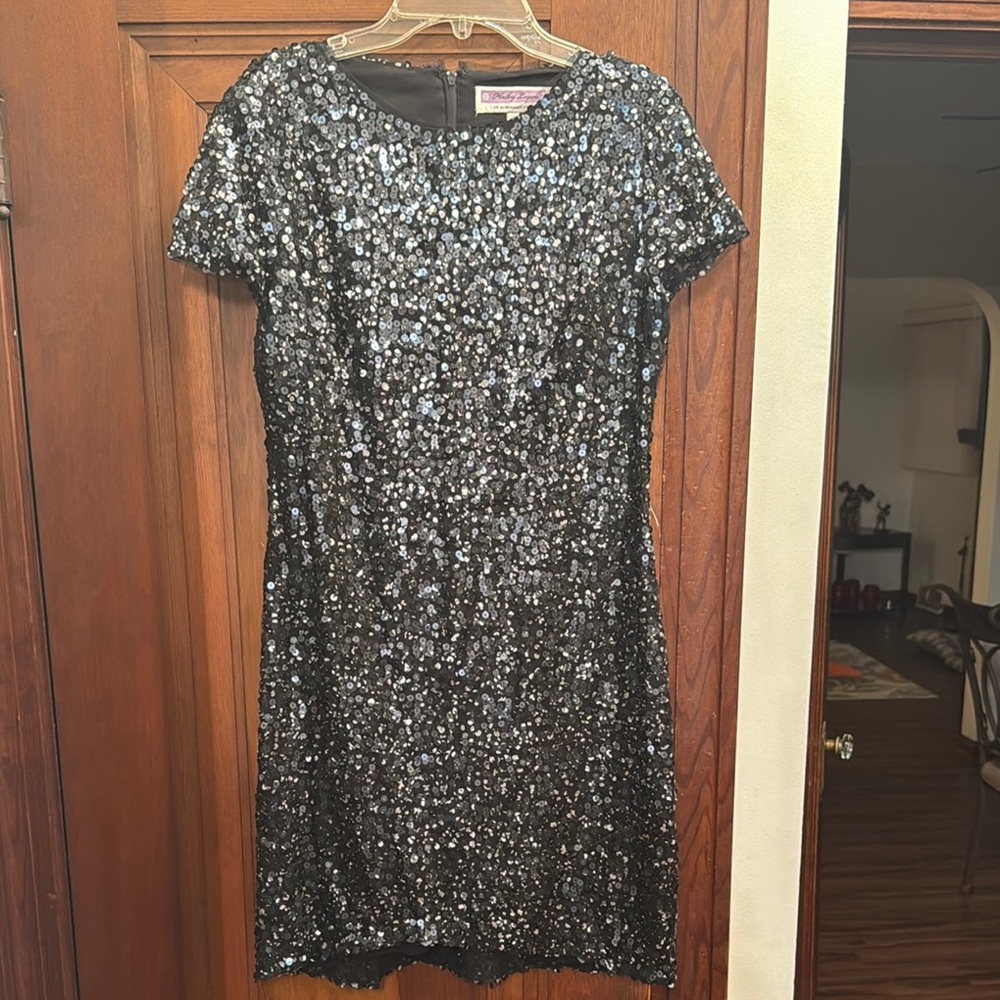 Black Sequin Dress